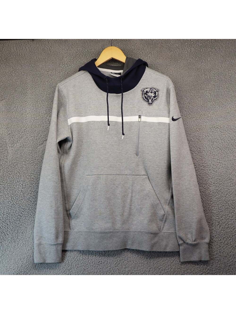 Nike Chicago Bears Hoodie Men Large Gray Cowl NFL